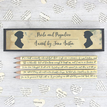 Pride And Prejudice Jane Austen Pencil Set, 3 of 10