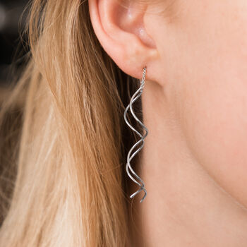 Pull Through Spiral Earrings, 5 of 6