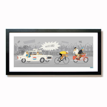 Personalised Cycling Art Print, Time Trial, 7 of 9