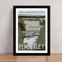 Pemberley Vintage Style Travel Poster, thumbnail 2 of 3