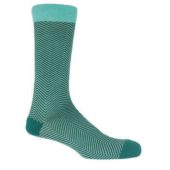 Lux Taylor Turquoise Luxury Crew And Trainer Men’s Socks, 3 of 5