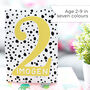 Spotty Number Birthday Card Ages Two To Nine, thumbnail 1 of 10