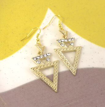 Geometric Triangle Earrings, 2 of 2