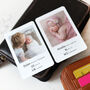 Personalised Baby Birth Announcement Photo Wallet Card, thumbnail 1 of 7