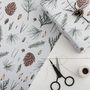 Luxury Christmas Botanical Wrapping Paper, White Pine, thumbnail 3 of 4