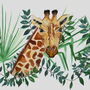 Giraffe African Savanna Lampshade,Grey, thumbnail 2 of 5
