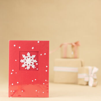 Handmade Snowflake Card + Tree Decoration, 2 of 3