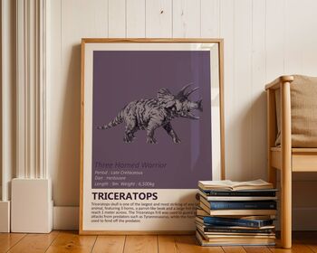 Dinosaurs Set Of Four Art Prints, 4 of 5