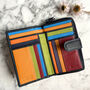 Women's Blue Leather Rfid Purse, thumbnail 6 of 6