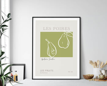 Abstract Pears Illustration Kitchen Art Poster, 2 of 7