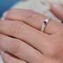 Ruby July Birthstone Ring In Textured Sterling Silver And 9ct Gold, thumbnail 4 of 12