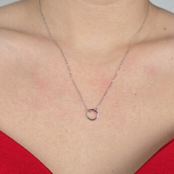 Sterling Silver Necklace With Openable Spring Clasp, 3 of 5