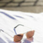 Brown Nose Bridge Angular Rectangle Aviator Sunglasses, thumbnail 3 of 9