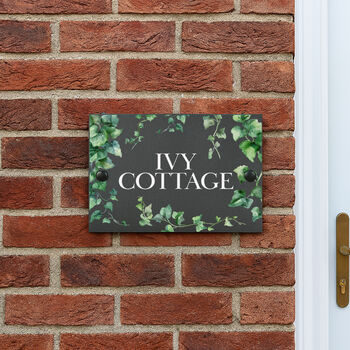 Ivy Slate House Number Or Name Wall Mounted Sign, 2 of 2