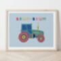 Personalised Kids Tractor Print, thumbnail 2 of 6