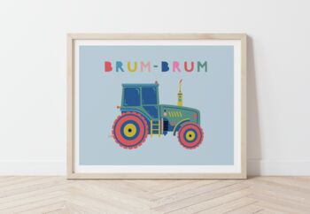 Personalised Kids Tractor Print, 2 of 6