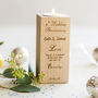 Wedding Anniversary Personalised Wooden Candle, thumbnail 1 of 2