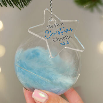 Baby Boy's 1st Christmas Bauble, 3 of 4