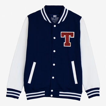 Varsity Baseball Jacket With Personalised College Letter T, 2 of 2