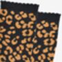 Leopard Glitter Socks In Black / Orange, thumbnail 2 of 4