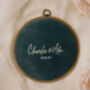 Personalised Embroidered Hoop With Names And Date • Wedding Gift For Couples, thumbnail 1 of 4