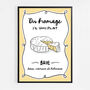 Du Fromage S'il Vous Plait, Cheese Please, Brie Print, thumbnail 6 of 7
