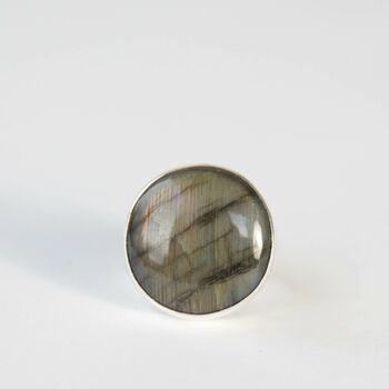 Labradorite Round Gemstone Ring Set In Sterling Silver, 6 of 6