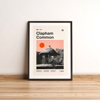 Clapham Mid Century Style Print, 3 of 6