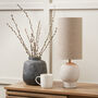 Coastal Sandstone Table Lamp With Cream Shade, thumbnail 1 of 8