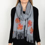 Cashmere Winter Flower Scarf, thumbnail 1 of 5