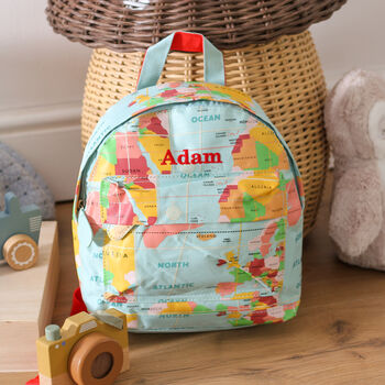Personalised Children's Map Backpack Gift For Travel, 4 of 4