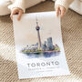 Toronto Canada City Skyline Travel Poster, thumbnail 4 of 7