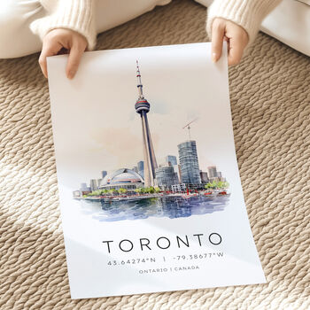 Toronto Canada City Skyline Travel Poster, 4 of 7