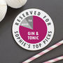 Personalised 'Top Picks' Pie Chart Drinks Coaster, thumbnail 1 of 4