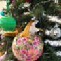 Hand Painted Wedding Venue Bauble – Custom Illustration With Couple’s Names And Date, thumbnail 4 of 8