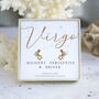 Yellow Gold Vermeil And Cz Zodiac Earrings Virgo, thumbnail 1 of 5