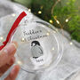 Baby Penguin First Christmas Glass Bauble Decoration, thumbnail 4 of 7