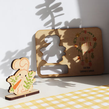 Pop Out Wooden Easter Bunny Card, 5 of 11