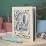Personalised Papercut 40 Years Wedding Anniversary Card, thumbnail 4 of 7