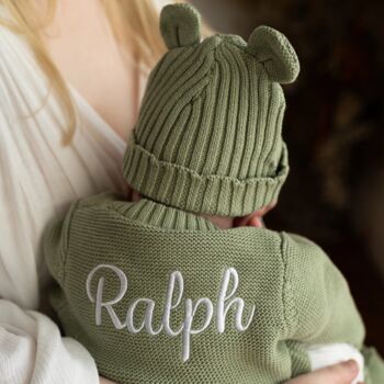 Personalised Knitted Cardigan 100% Cotton, 9 of 10