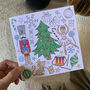 Colouring Christmas Cards For Kids, thumbnail 3 of 10