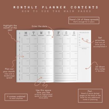 Monthly Planner | Calendar Organiser, 3 of 3