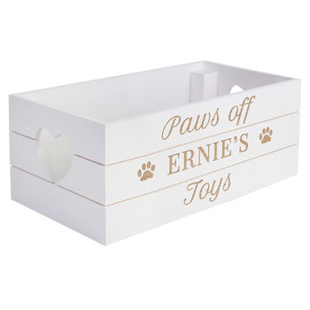 Personalised Pets White Wooden Crate Organiser, 4 of 5