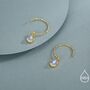 Mermaid Crystal Drop Hook Earrings In Sterling Silver, thumbnail 6 of 11