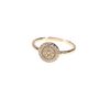 Disc Rings, Cz, Rose, Yellow Gold Vermeil 925 Silver, thumbnail 4 of 11
