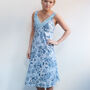 Lacey Nightie In Pink And Blue Floral Print, thumbnail 5 of 7