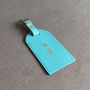 Something Blue Wedding Leather Luggage Tag, thumbnail 7 of 7