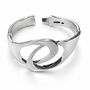 Interlocking Solid Silver Circles Bangle, thumbnail 6 of 10