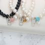 Personalised Pearl, Tag Charm And Birthstone Bracelet, thumbnail 10 of 11