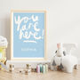 Personalised Name Print With Handwritten You Are Here, thumbnail 6 of 10
